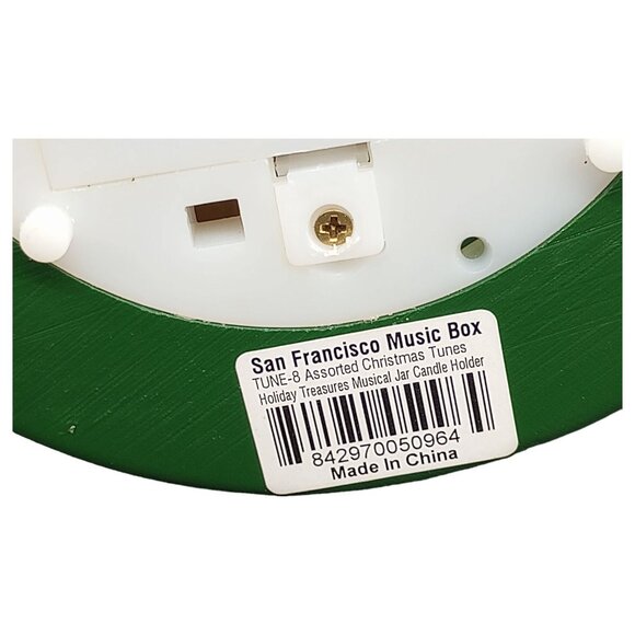 San Francisco Music Box Christmas Holiday Treasures Musical Jar Candle Holder - Picture 10 of 16